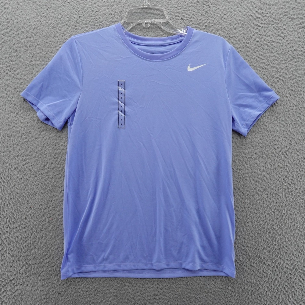 Nike Womens Dri-FIT Short Sleeve Training Tee Purple Small 445591-477